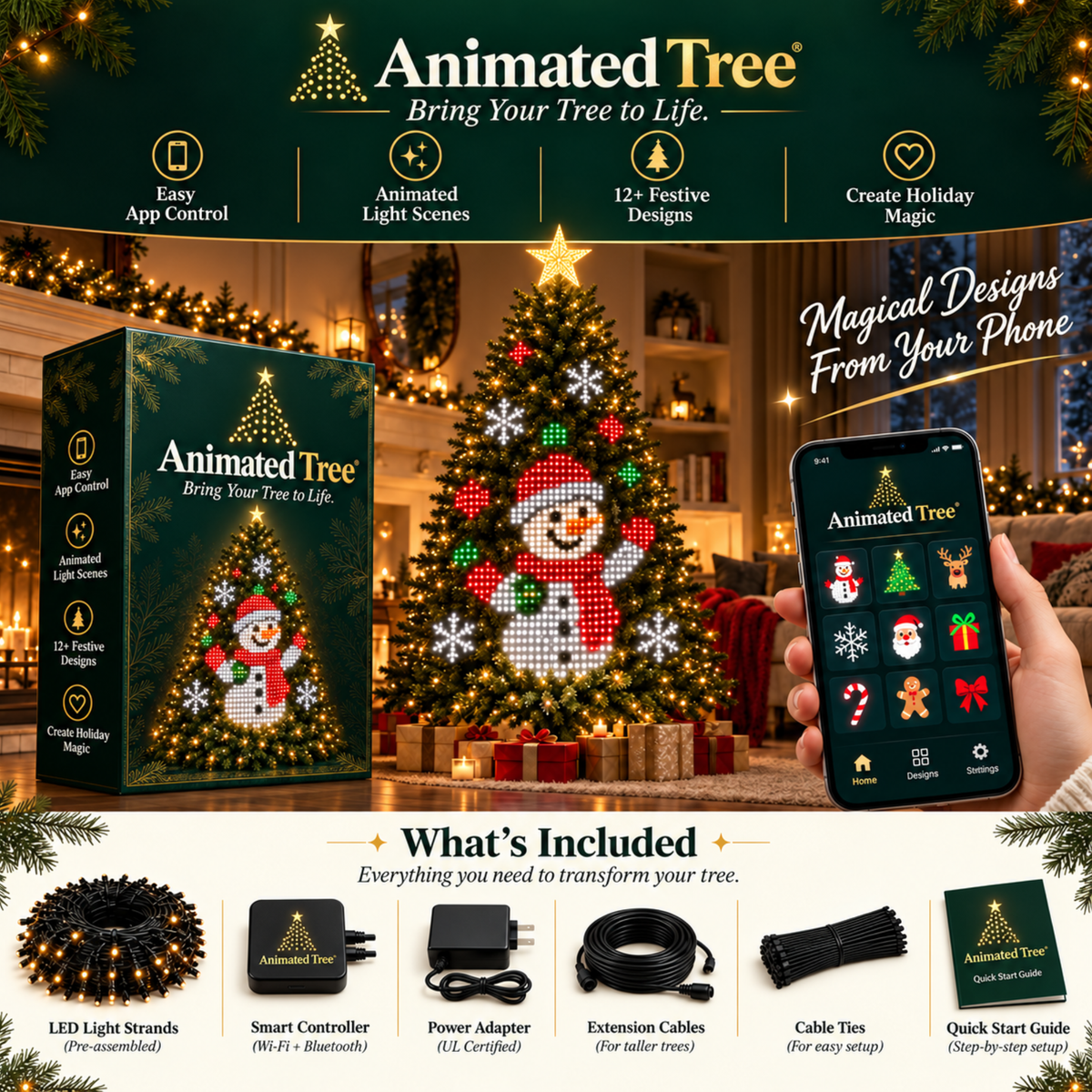 Smart Animated Christmas Tree Lights